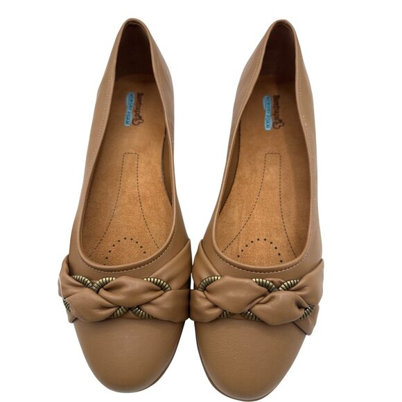 Baretrapse Size 11M Comfort Slip-On Shoes Braided Detail Padded Insole Beige - Picture 2 of 11